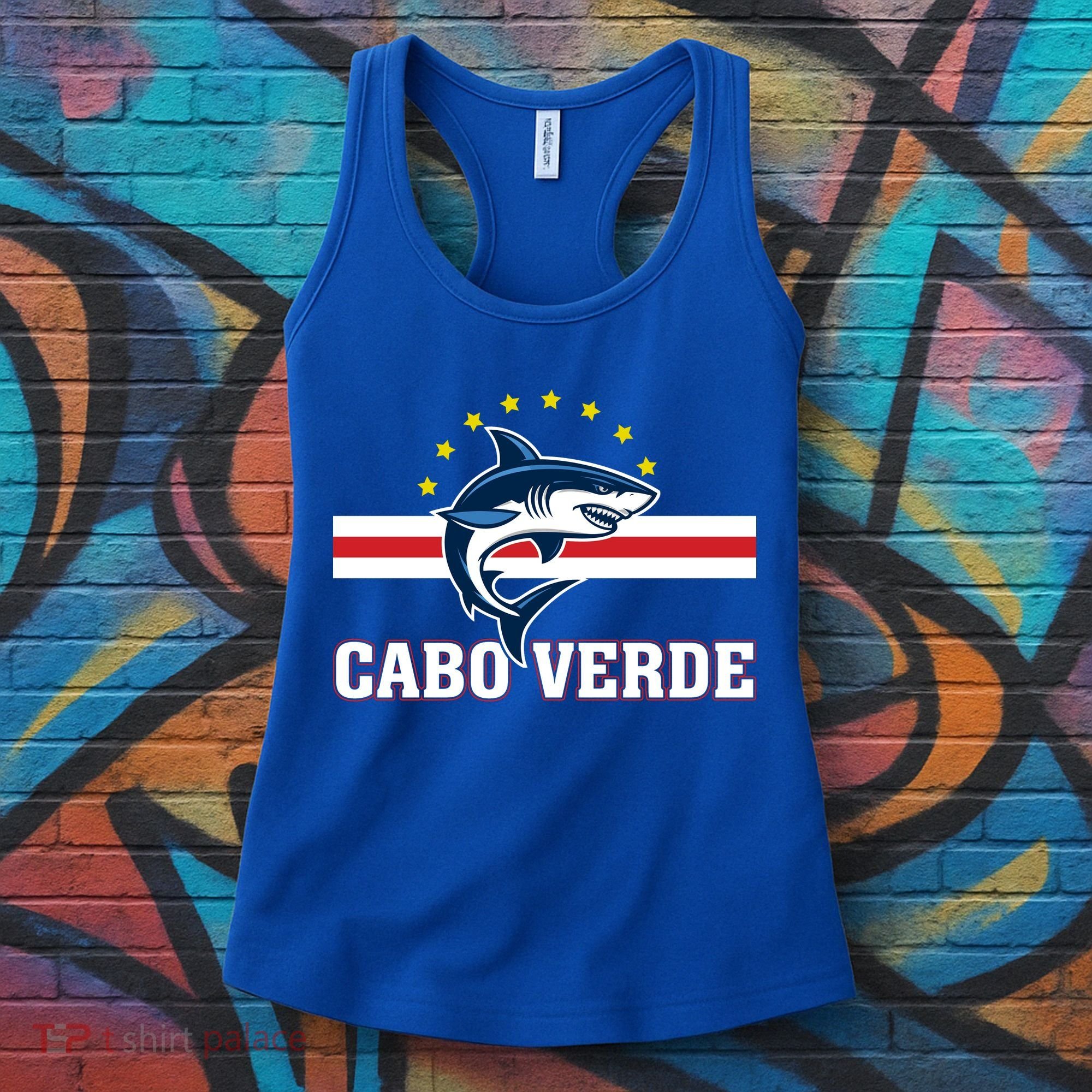 Cabo Verde Day Shark Country Flag Proud Fan Women's Tank Top
