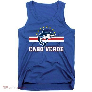Cabo Verde Day Shark Country Flag Proud Fan Tank Top