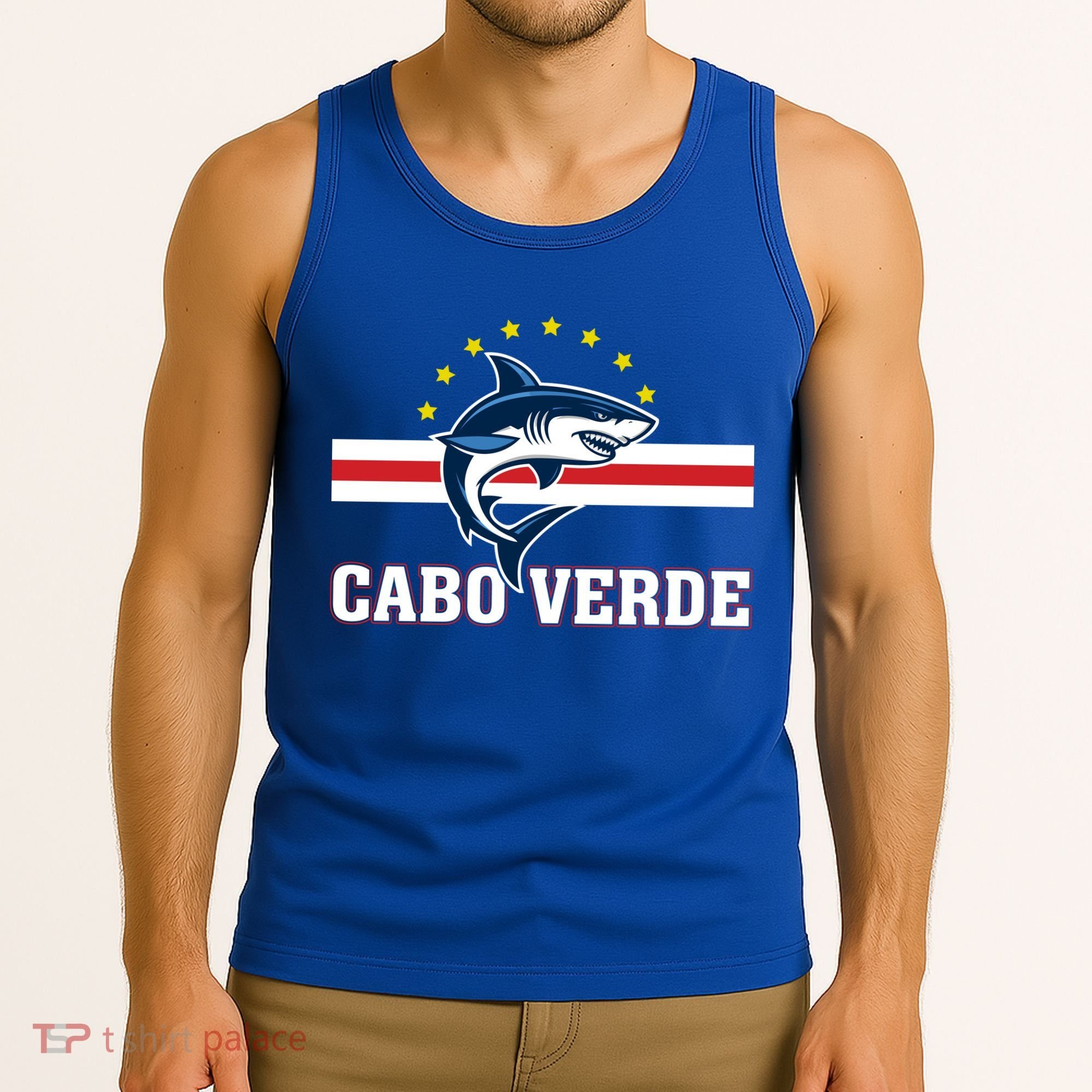 Cabo Verde Day Shark Country Flag Proud Fan Tank Top