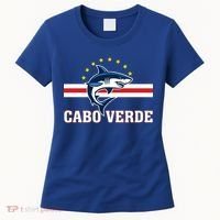 Cabo Verde Day Shark Country Flag Proud Fan Women's T-Shirt thumb 0
