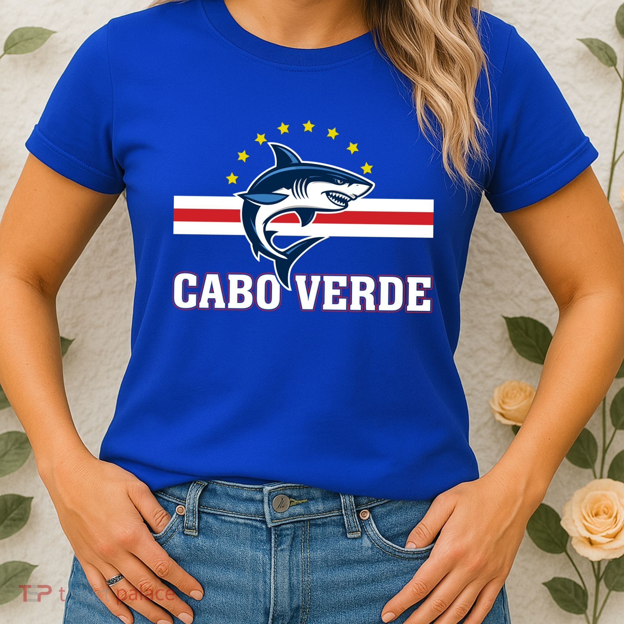 Cabo Verde Day Shark Country Flag Proud Fan Women's T-Shirt