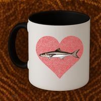Cobia Valentines Day Fish Love Fingerprint Gift Coffee Mug thumb 2