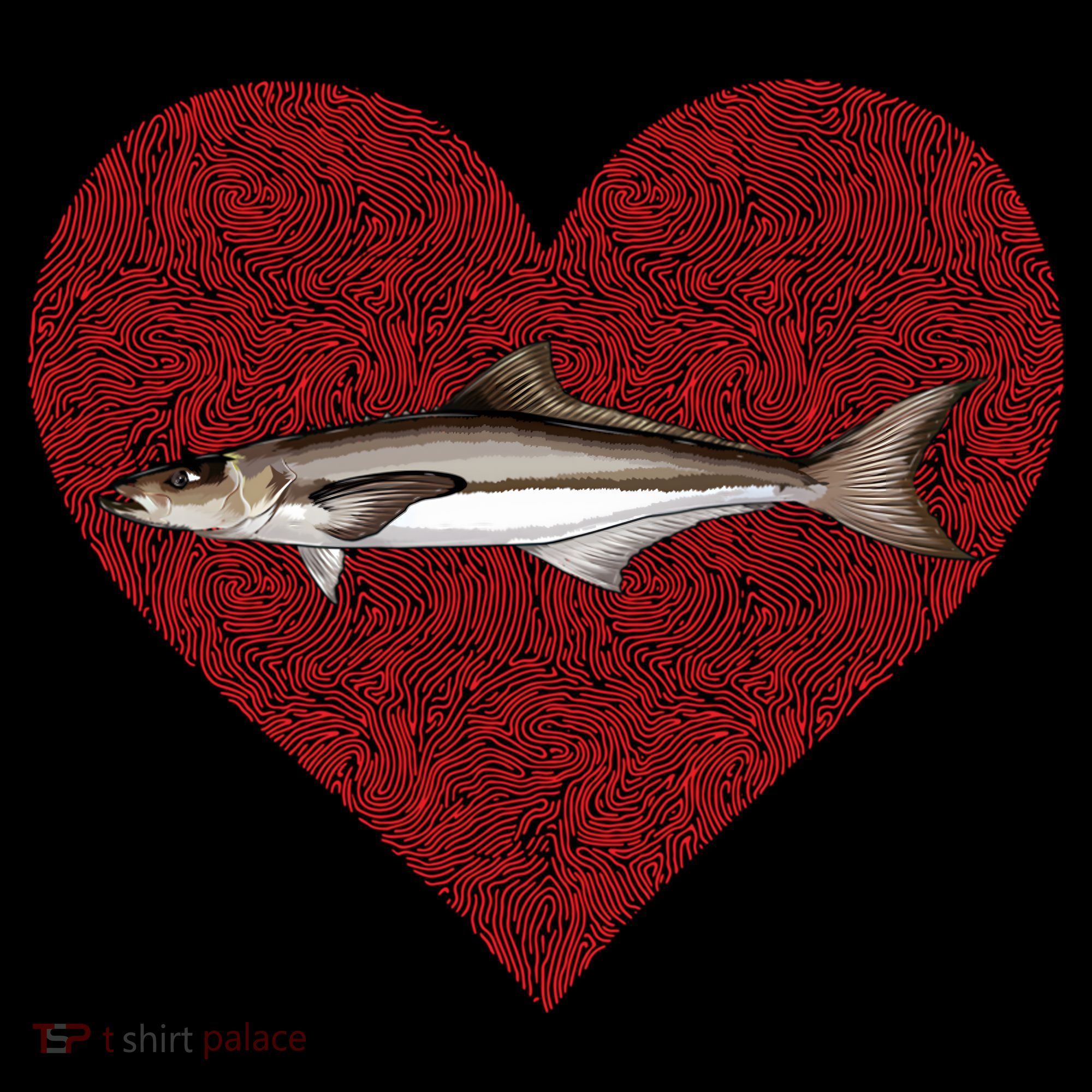 Cobia Valentines Day Fish Love Fingerprint Gift Coffee Mug