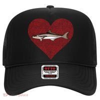 Cobia Valentines Day Fish Love Fingerprint Gift Hat thumb 0