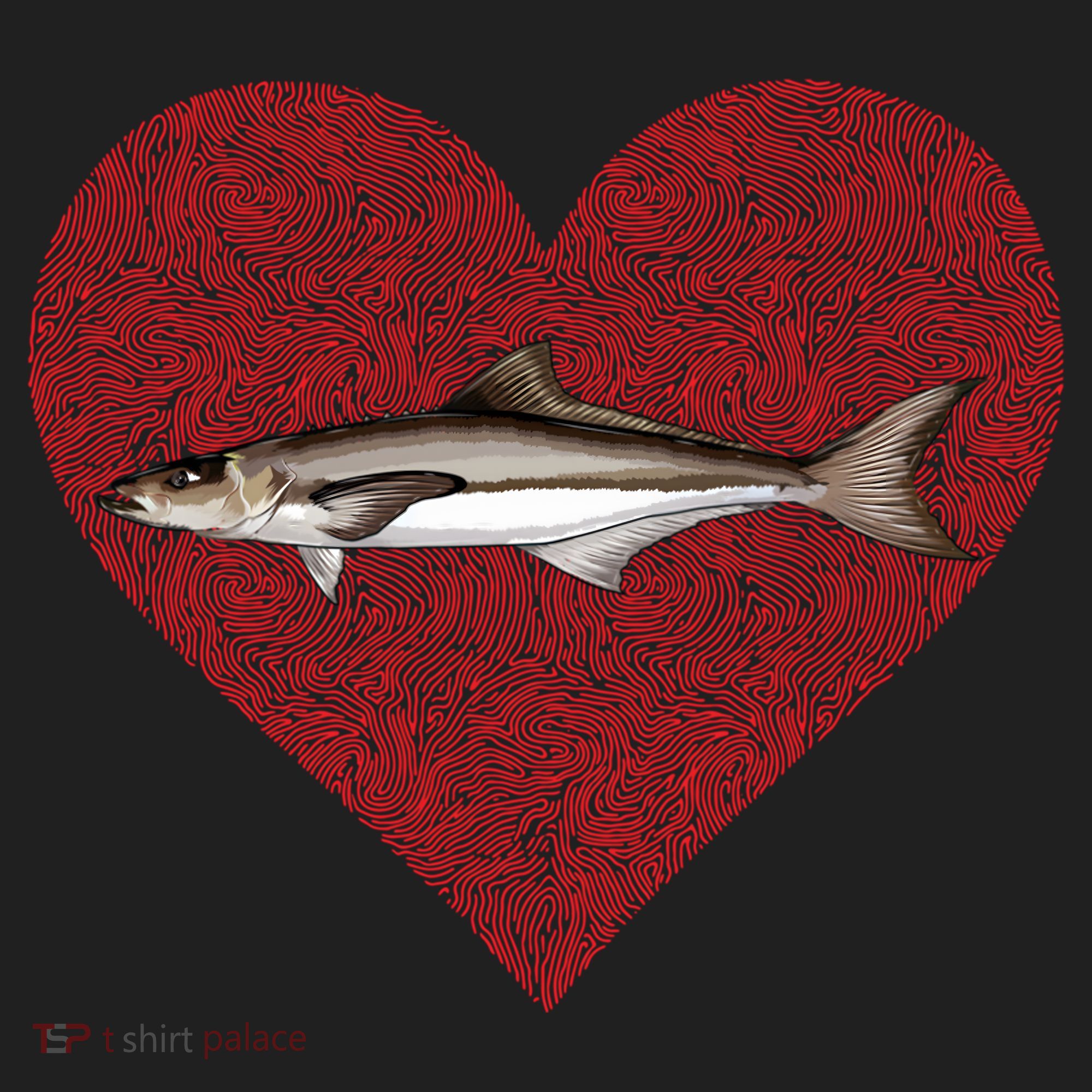 Cobia Valentines Day Fish Love Fingerprint Gift Hat