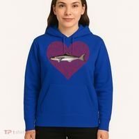 Cobia Valentines Day Fish Love Fingerprint Gift Hoodie thumb 5