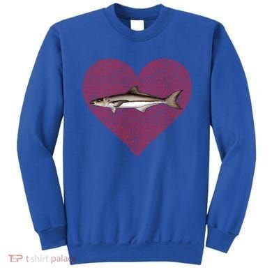 Cobia Valentines Day Fish Love Fingerprint Gift Sweatshirt