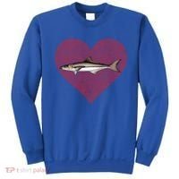 Cobia Valentines Day Fish Love Fingerprint Gift Sweatshirt thumb 0