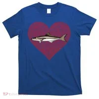 Cobia Valentines Day Fish Love Fingerprint Gift T-Shirt thumb 0