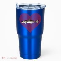 Cobia Valentines Day Fish Love Fingerprint Gift Tumbler thumb 0