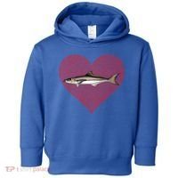 Cobia Valentines Day Fish Love Fingerprint Gift Toddler Hoodie thumb 0