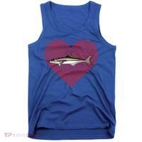 Cobia Valentines Day Fish Love Fingerprint Gift Tank Top thumb 0