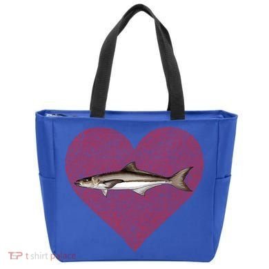 Cobia Valentines Day Fish Love Fingerprint Gift Tote Bag