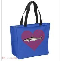 Cobia Valentines Day Fish Love Fingerprint Gift Tote Bag thumb 2