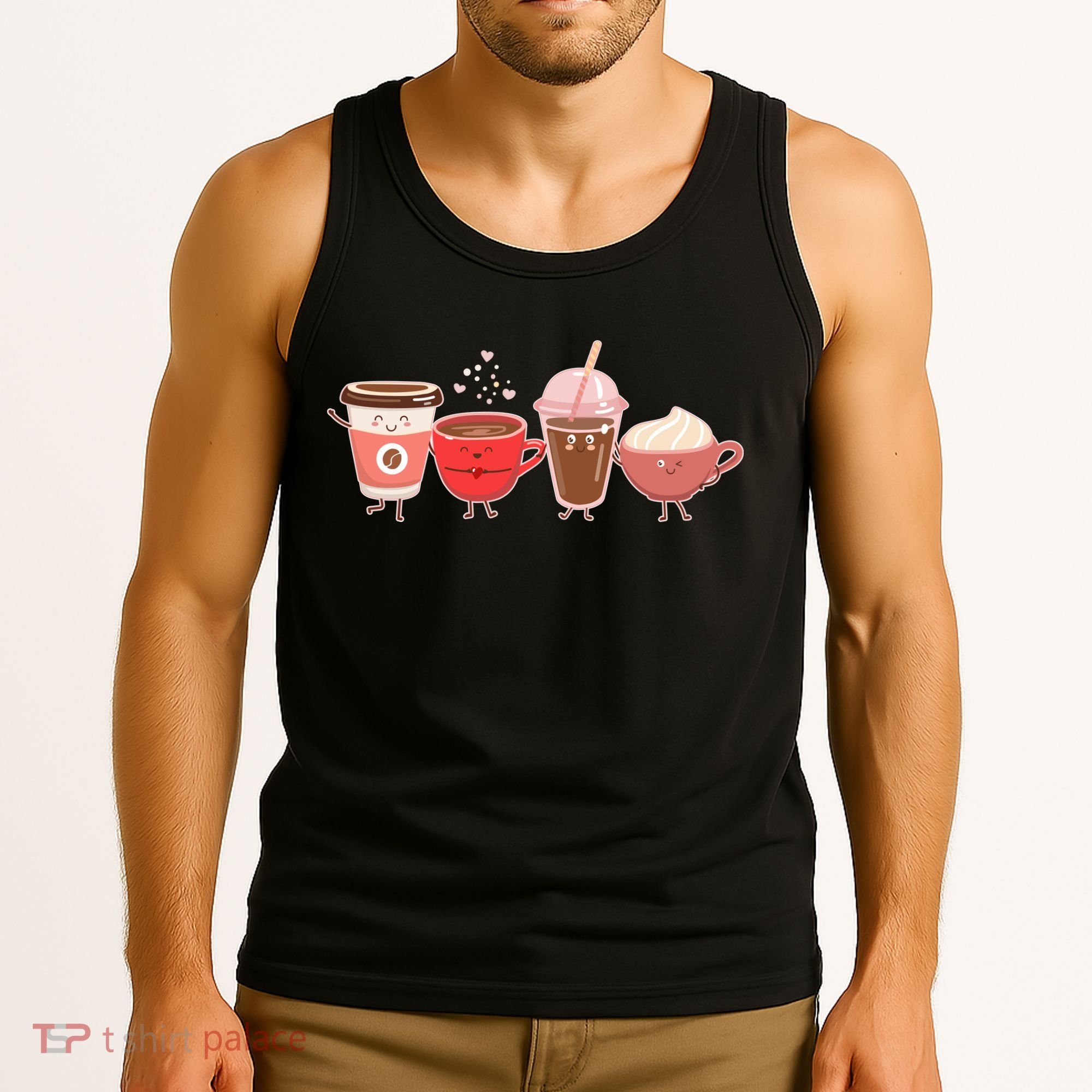 Cute Valentine Day Coffee Lover Tank Top