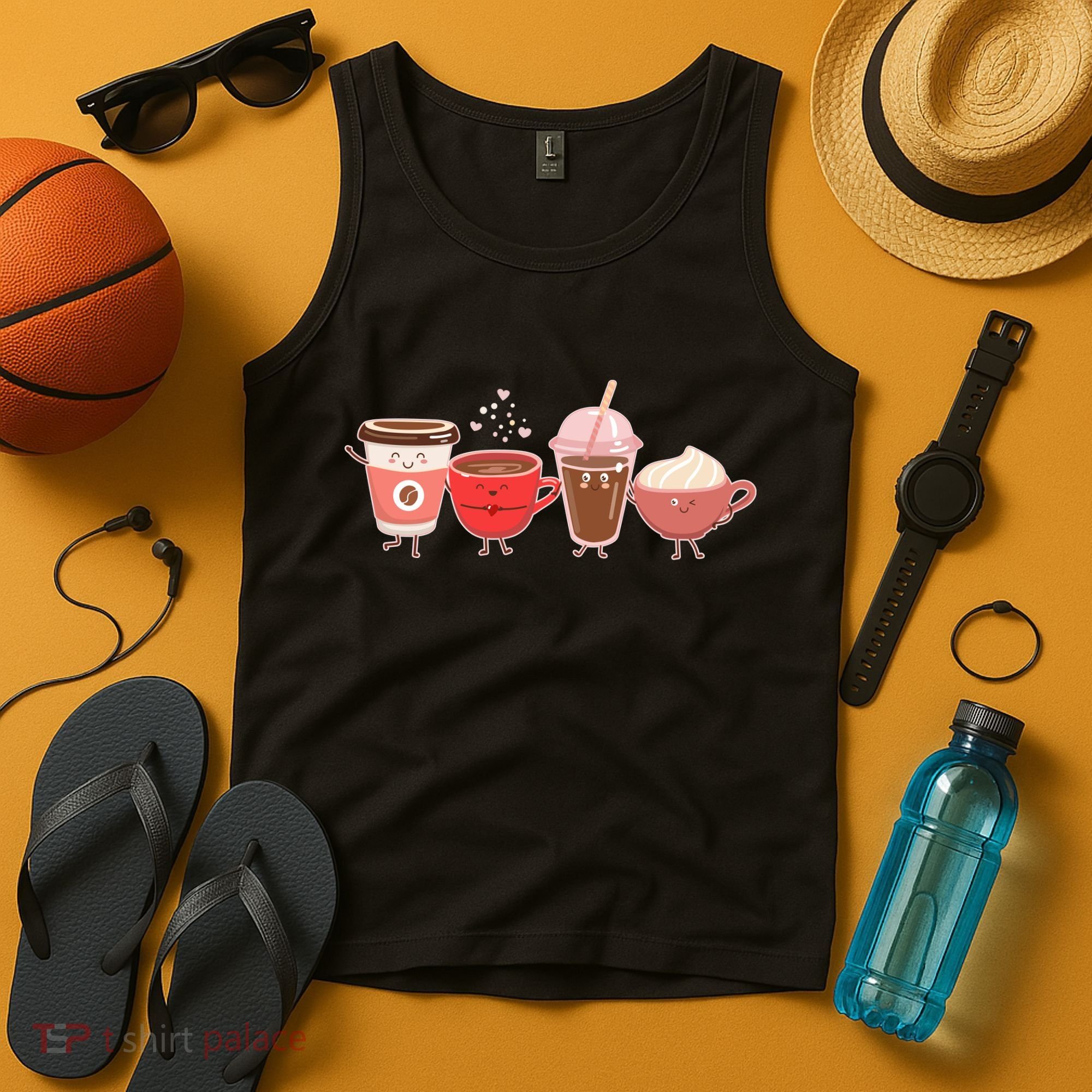 Cute Valentine Day Coffee Lover Tank Top