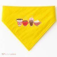 Cute Valentine Day Coffee Lover USA-Made Doggie Bandana thumb 0