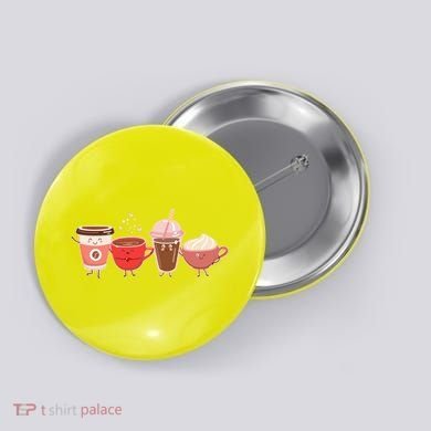 Cute Valentine Day Coffee Lover Button