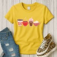 Cute Valentine Day Coffee Lover Women's T-Shirt thumb 3