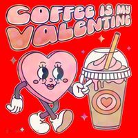 Cute Valentines Day Coffee Is My Valentine Santa Hat thumb 1