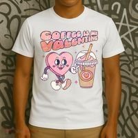 Cute Valentines Day Coffee Is My Valentine T-Shirt thumb 3