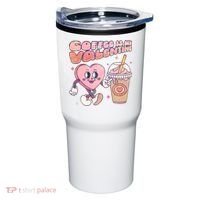 Cute Valentines Day Coffee Is My Valentine Tumbler thumb 0