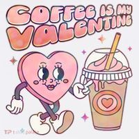 Cute Valentines Day Coffee Is My Valentine Women's Tank Top thumb 5
