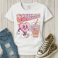Cute Valentines Day Coffee Is My Valentine Women's T-Shirt thumb 3