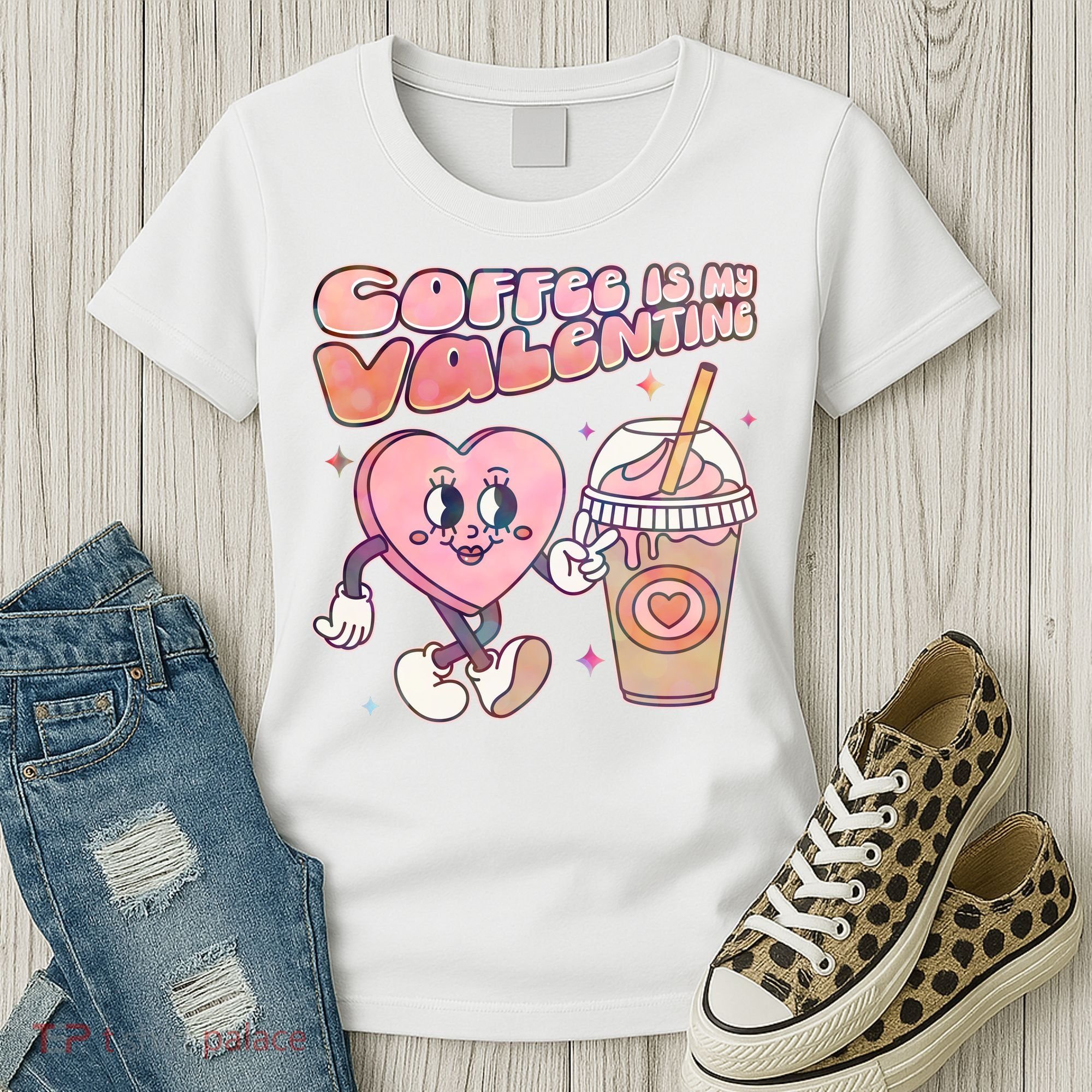 Cute Valentines Day Coffee Is My Valentine Women's T-Shirt