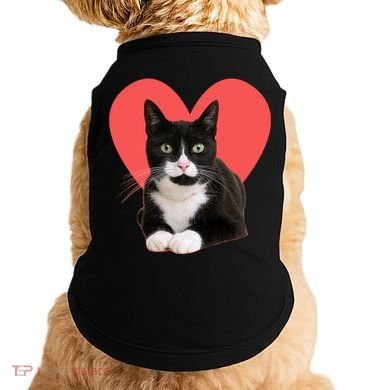 Cute Valentines Day Tuxedo Cat Lover Doggie Tank