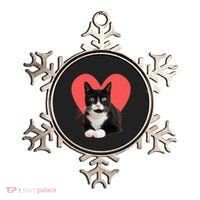 Cute Valentines Day Tuxedo Cat Lover Ornament thumb 0