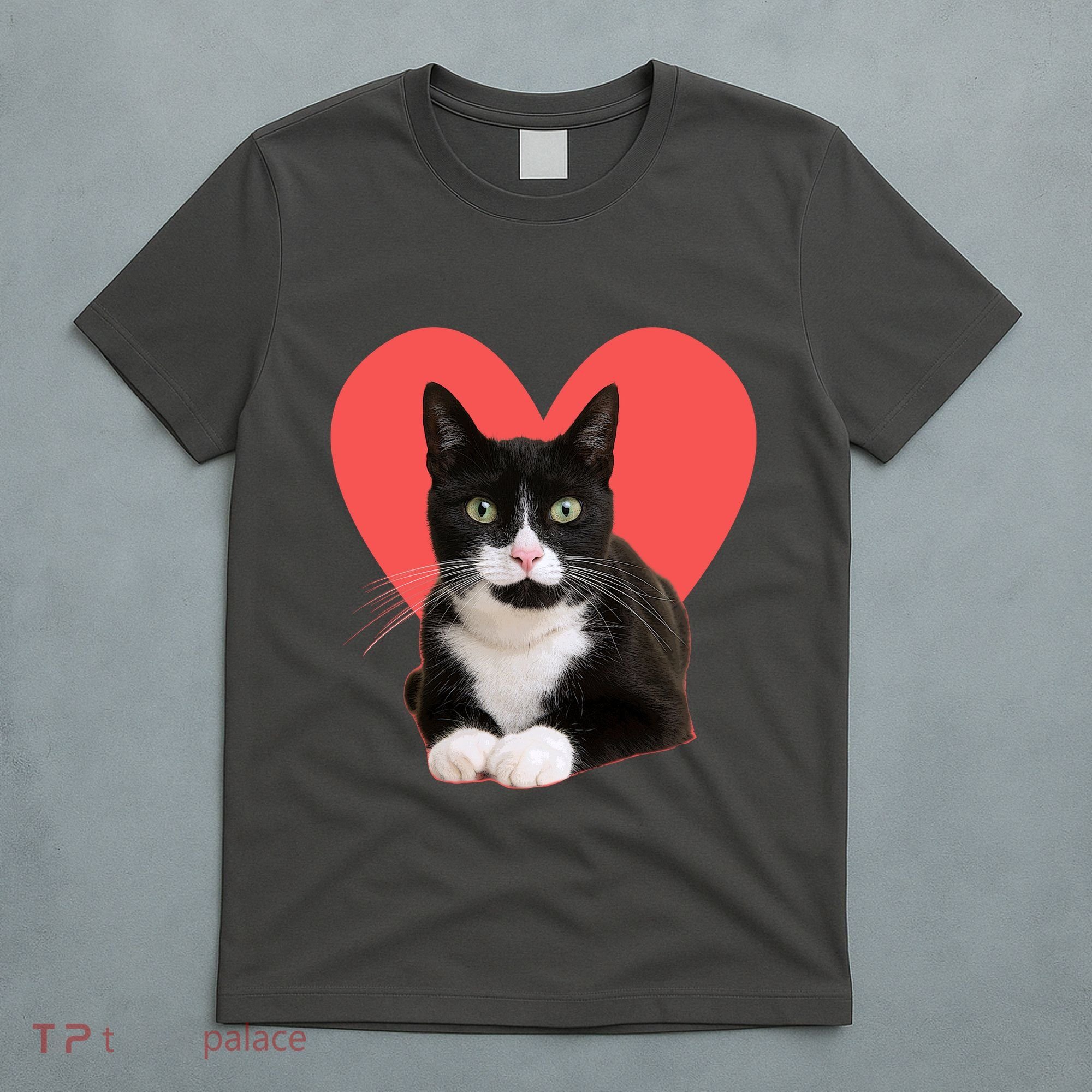 Cute Valentines Day Tuxedo Cat Lover T-Shirt