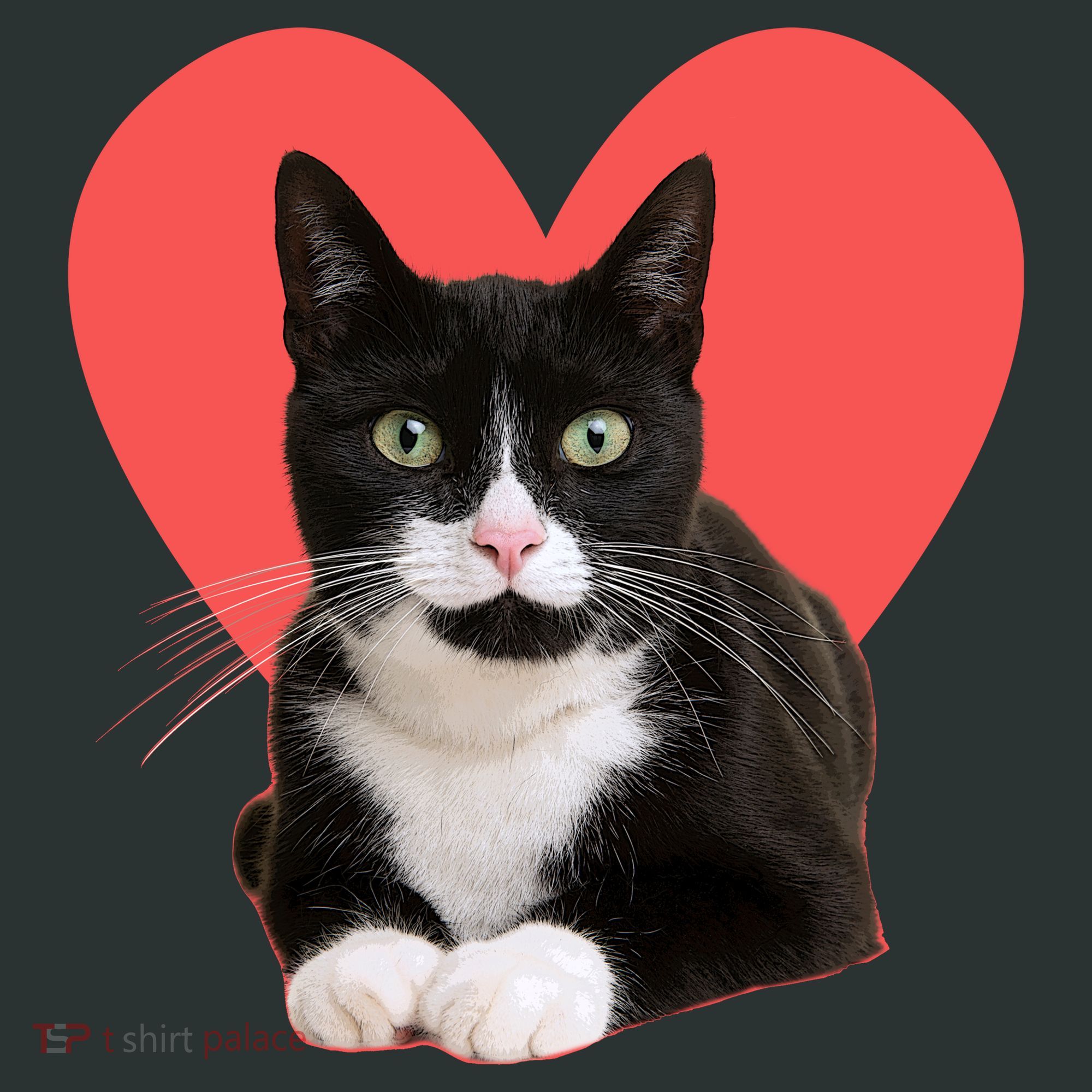 Cute Valentines Day Tuxedo Cat Lover T-Shirt