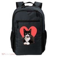 Cute Valentines Day Tuxedo Cat Lover Backpack thumb 0