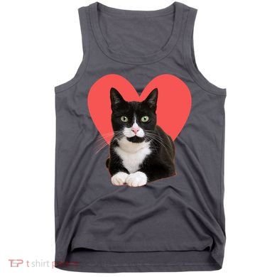 Cute Valentines Day Tuxedo Cat Lover Tank Top