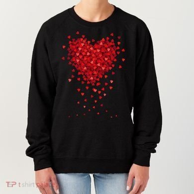 Cute Valentines Day Messy Heart Shapes Women's Sweatshirt