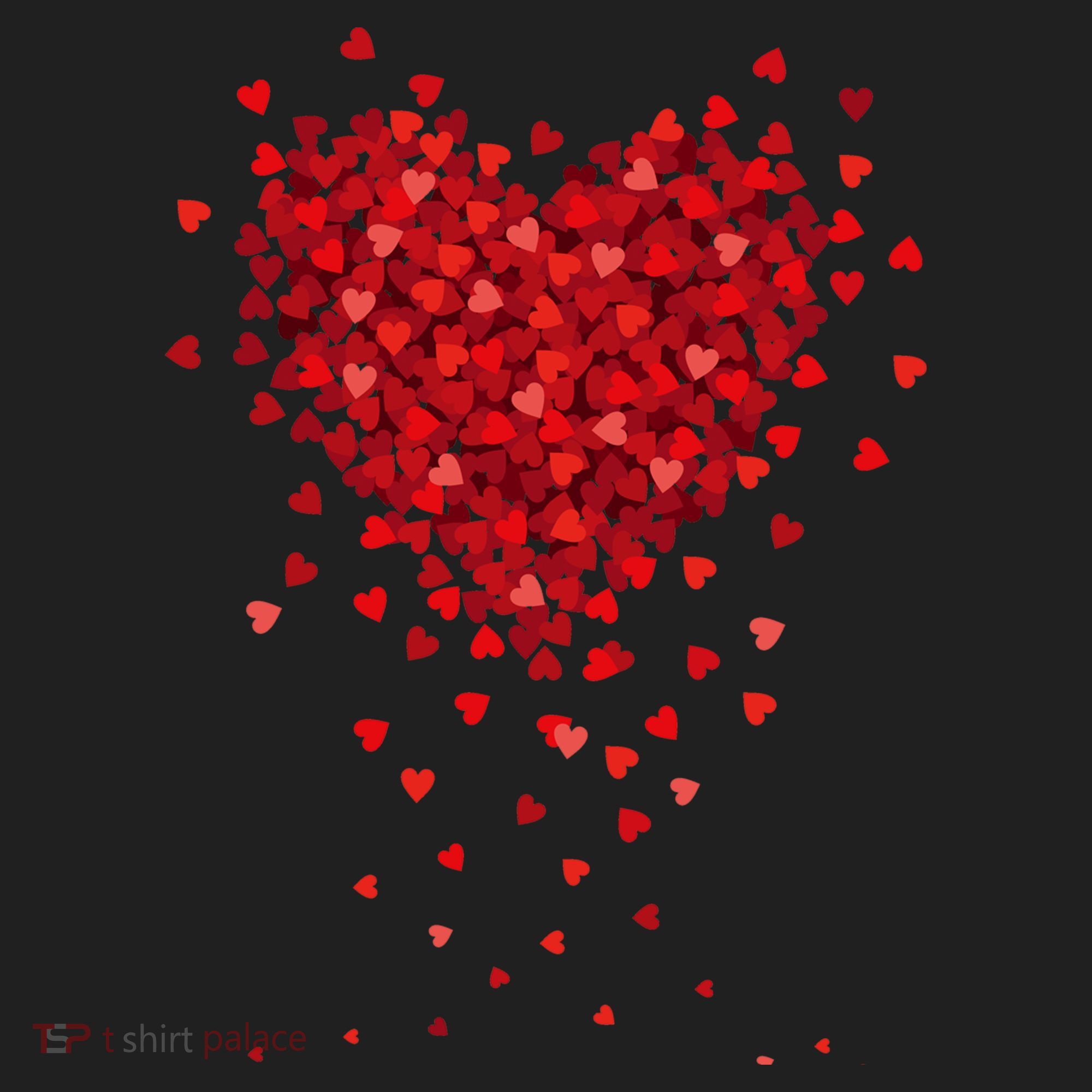 Cute Valentines Day Messy Heart Shapes Beanie