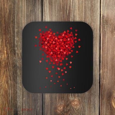 Cute Valentines Day Messy Heart Shapes Coaster