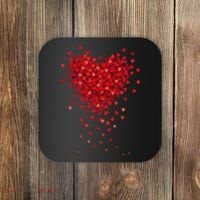 Cute Valentines Day Messy Heart Shapes Coaster thumb 0
