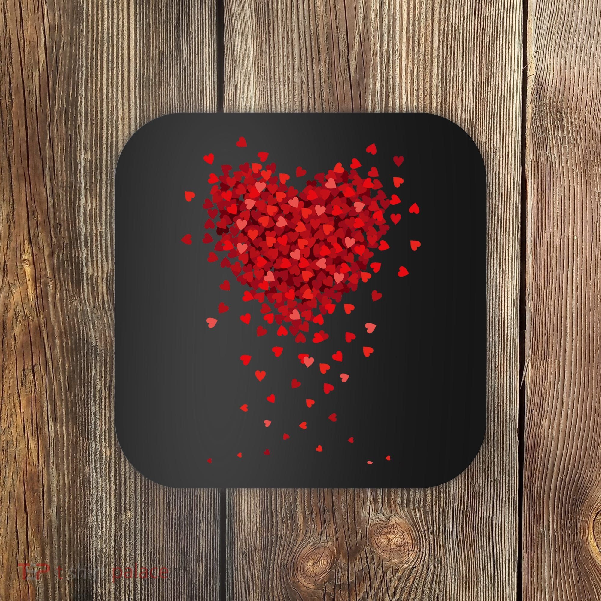 Cute Valentines Day Messy Heart Shapes Coaster