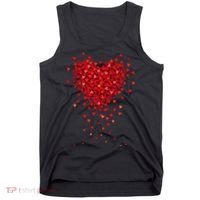 Cute Valentines Day Messy Heart Shapes Tank Top thumb 0