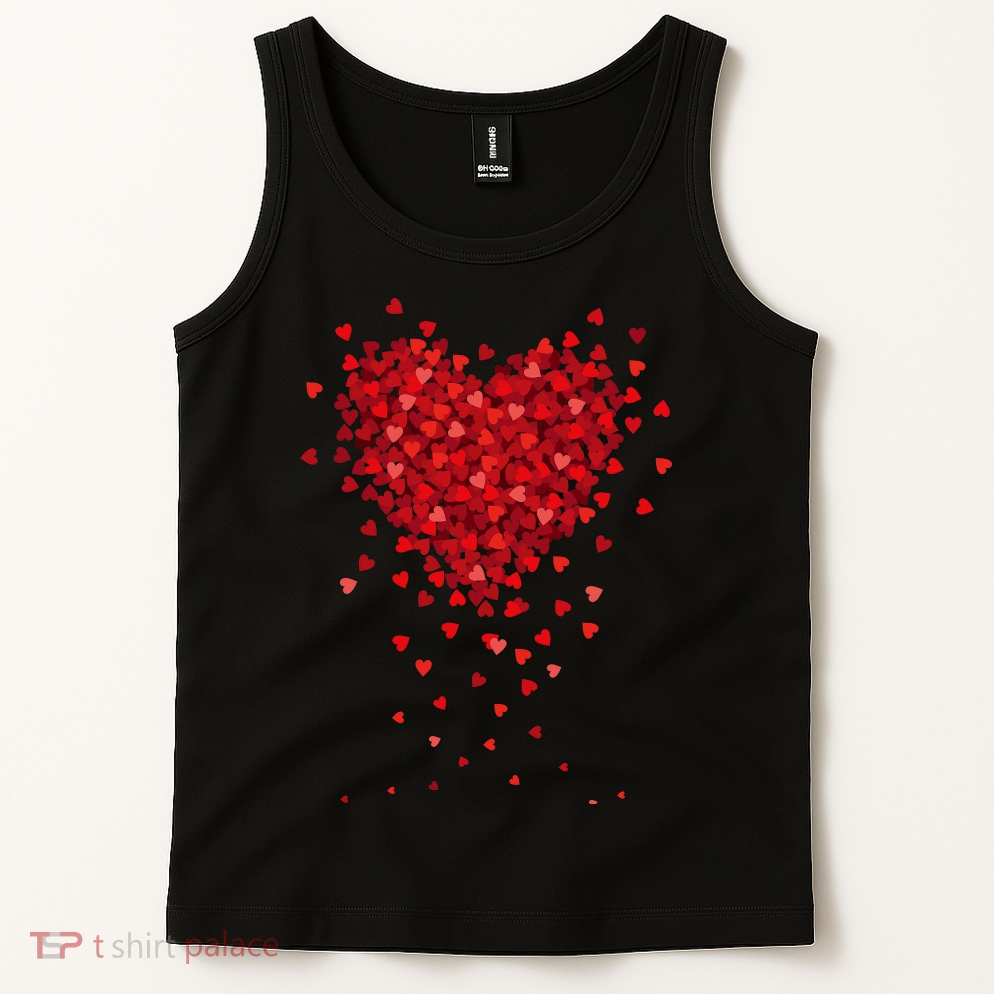 Cute Valentines Day Messy Heart Shapes Tank Top