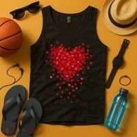 Cute Valentines Day Messy Heart Shapes Tank Top thumb 4