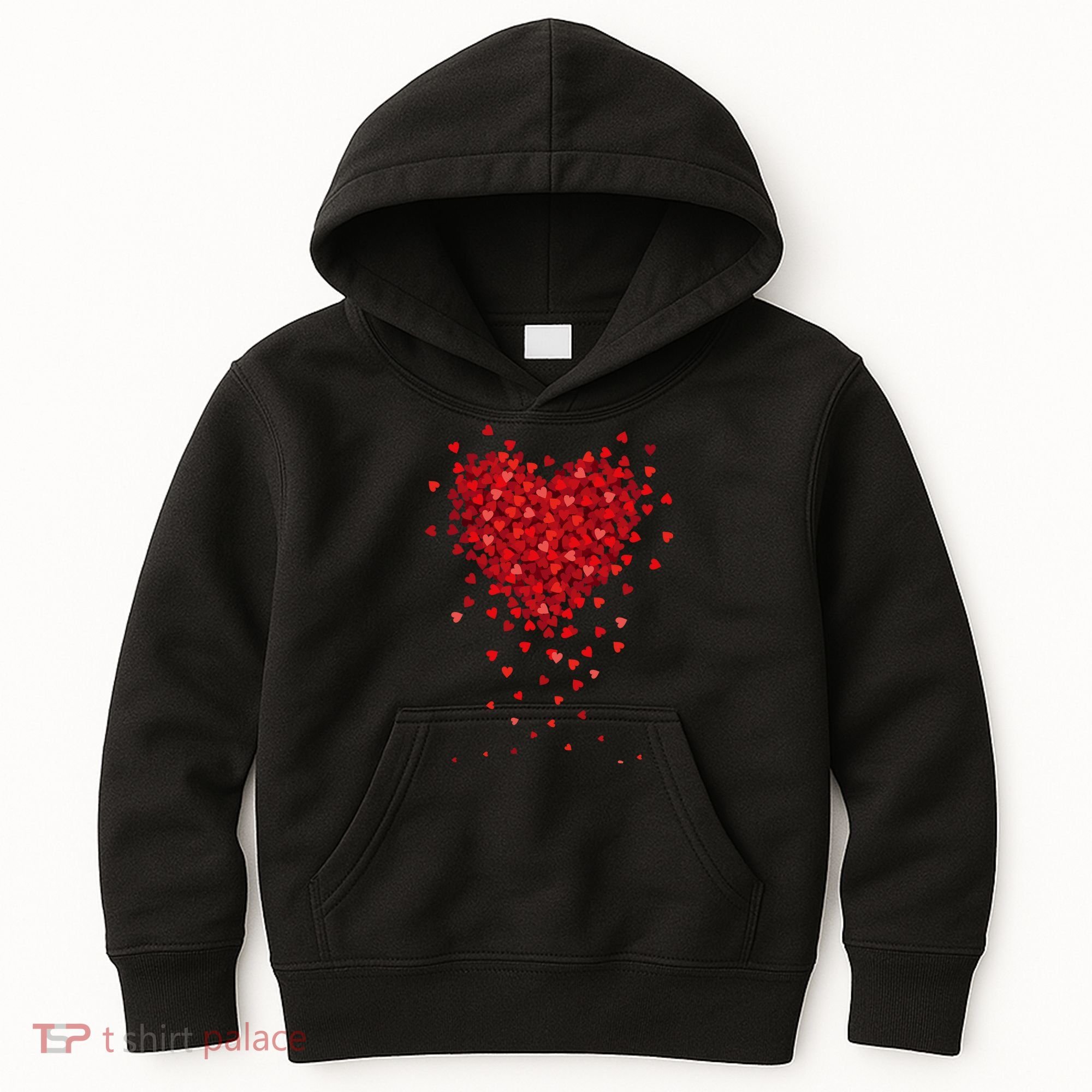 Cute Valentines Day Messy Heart Shapes Kids Hoodie