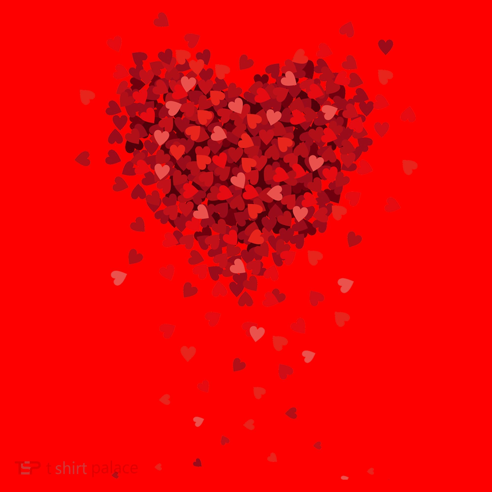 Cute Valentines Day Messy Heart Shapes Santa Hat