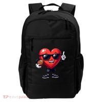 Cute Valentines Day Heart Playing Football Backpack thumb 0