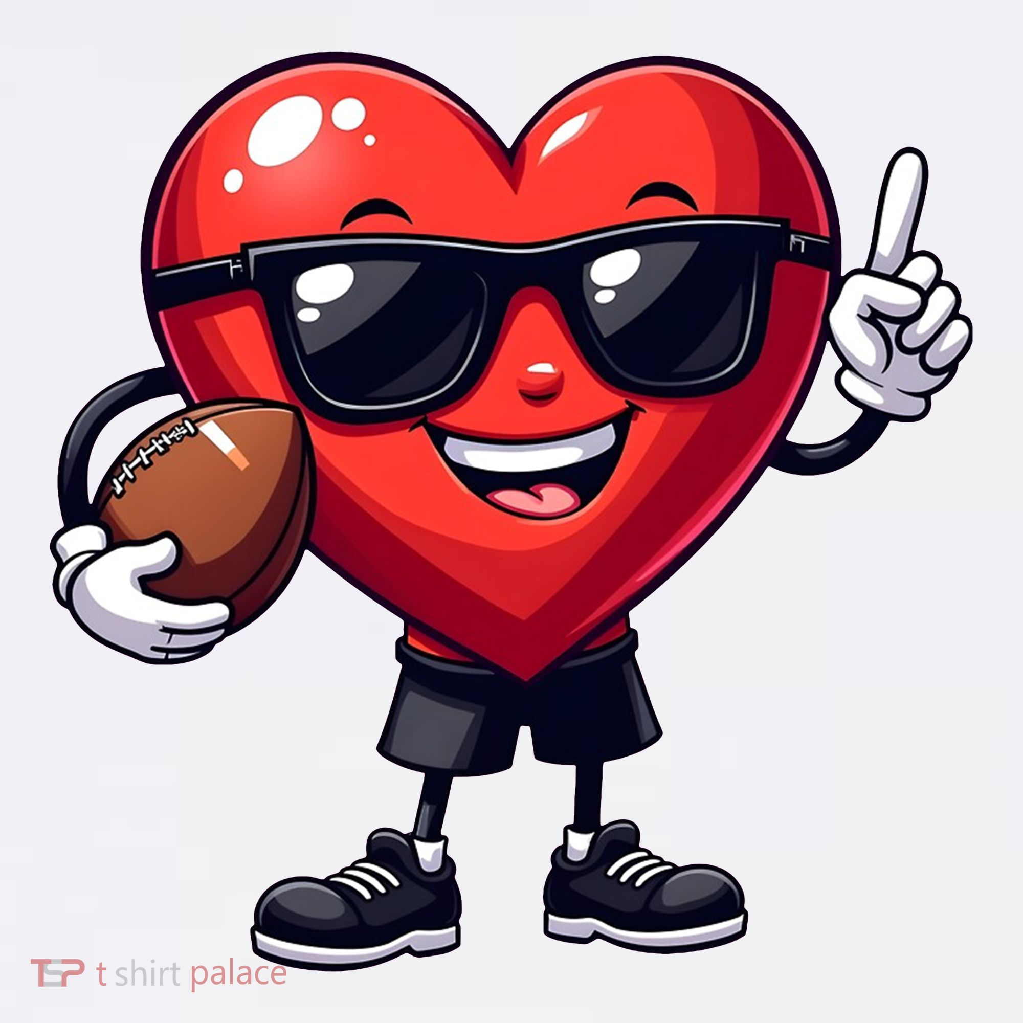 Cute Valentines Day Heart Playing Football Women's Hoodie