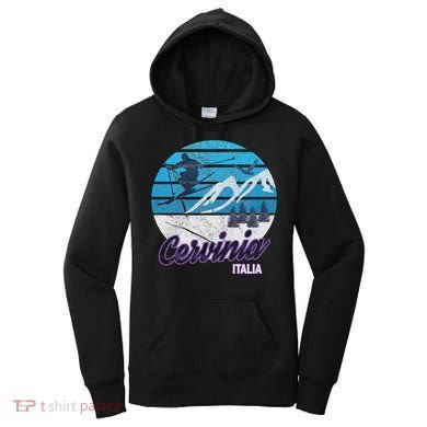 Cervinia Valle DAosta Italy Ski Resort Snowboarding Women's Hoodie