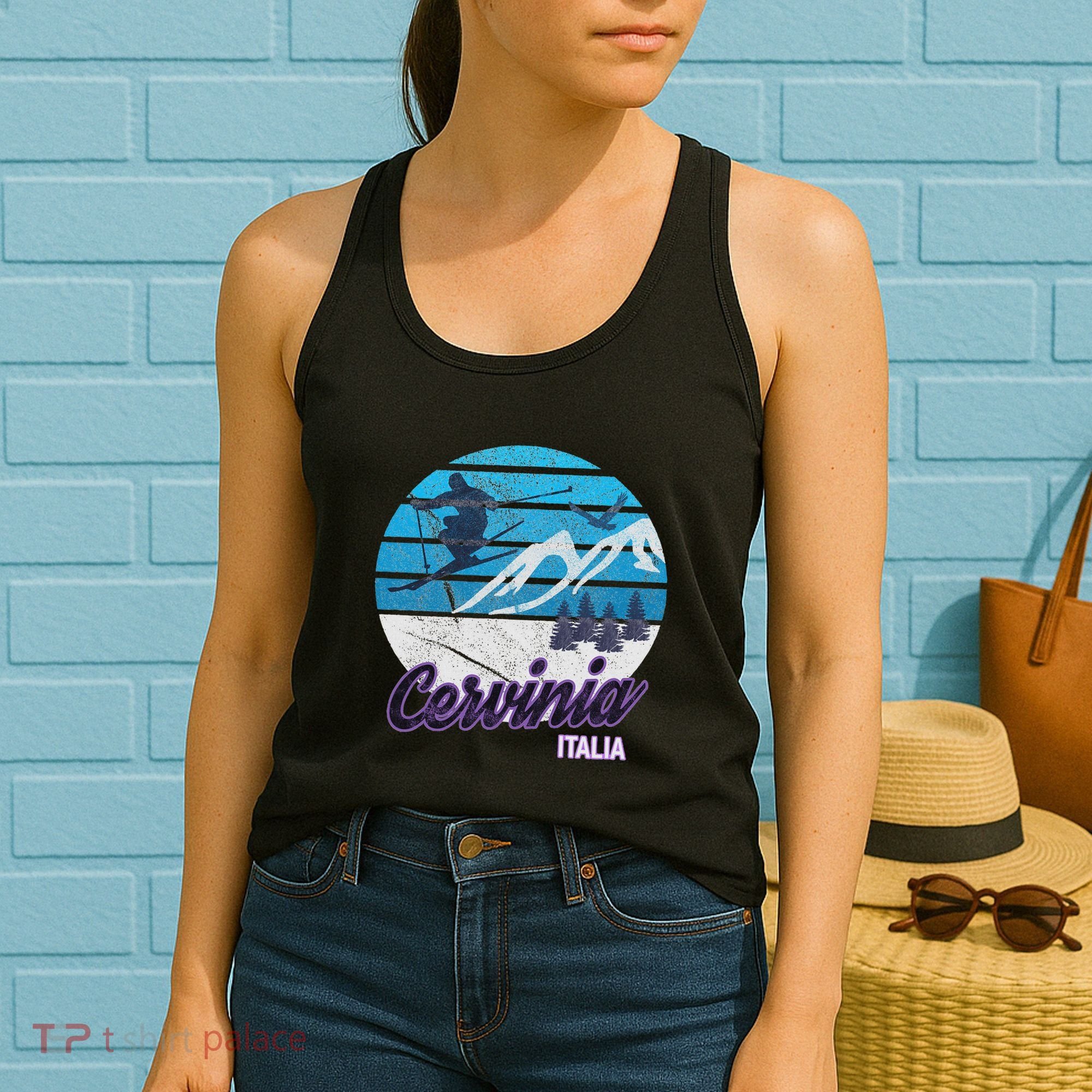 Cervinia Valle DAosta Italy Ski Resort Snowboarding Women's Tank Top