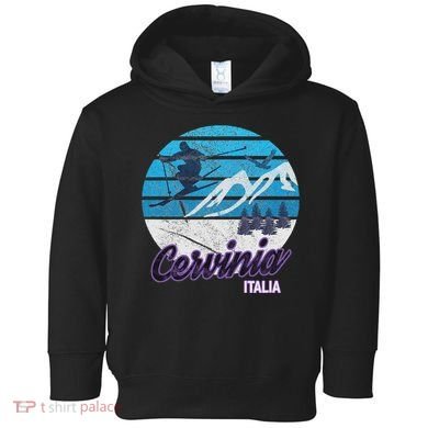 Cervinia Valle DAosta Italy Ski Resort Snowboarding Toddler Hoodie